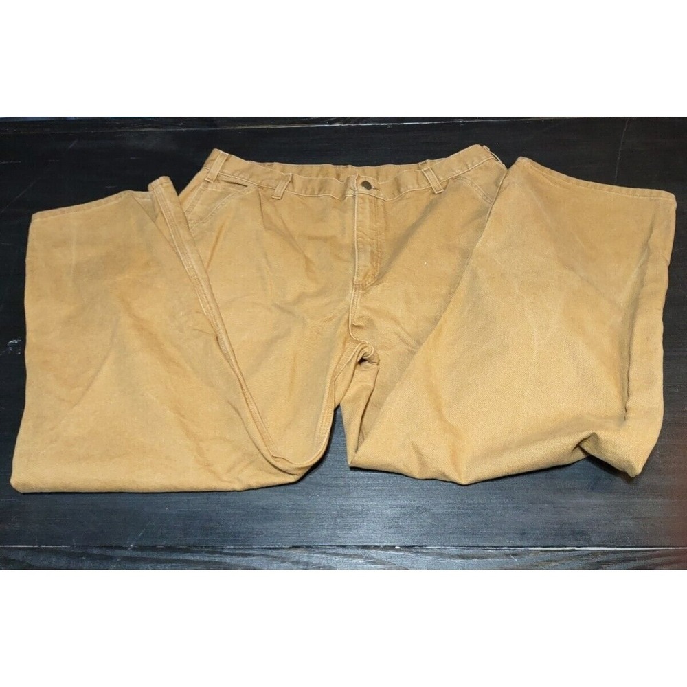 Carhartt RN#14806 Cargo Work Utility Carpenter Pants 40x30 Brown Loose Orig Fit - Picture 5 of 6